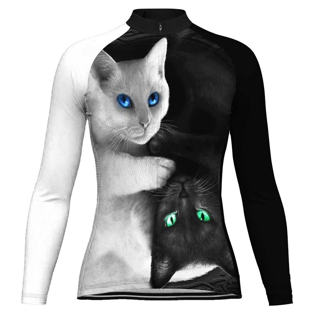Colorful Cat Long Sleeve Cycling Jersey for Women