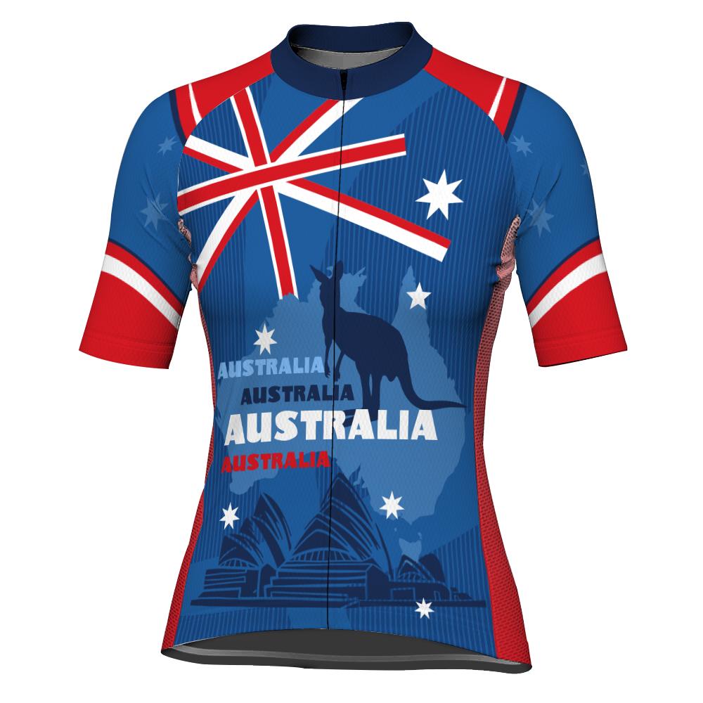 Australia Short Sleeve Cycling Jersey for Women