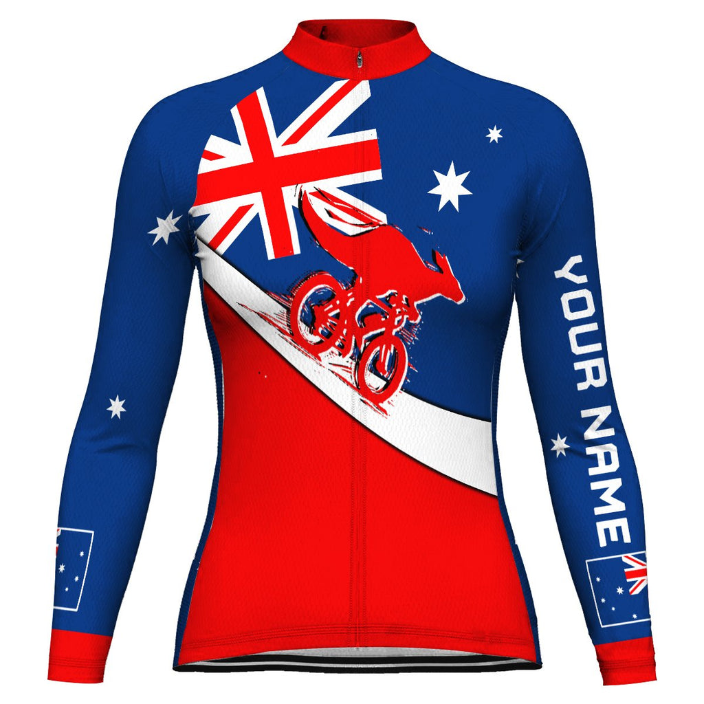 Customized Australia Long Sleeve Cycling Jersey for Women