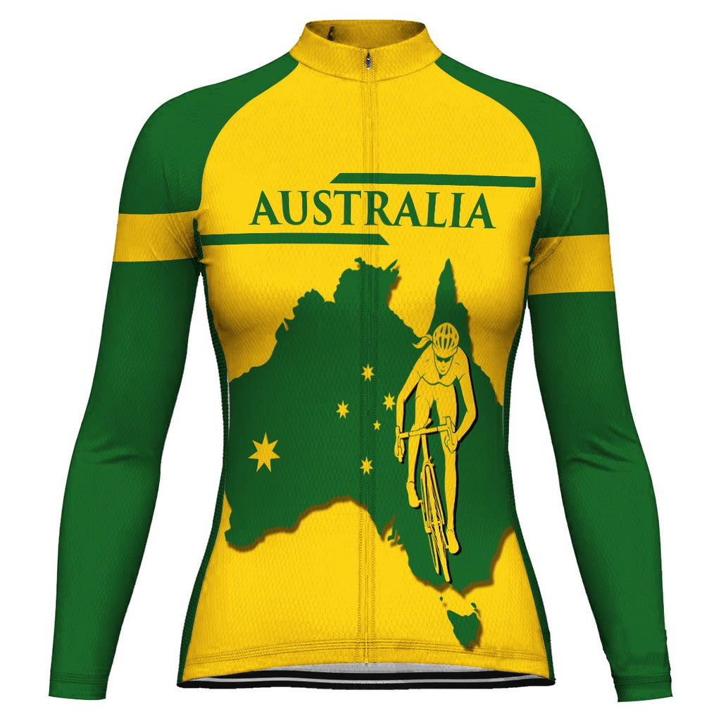 Customized Australia Long Sleeve Cycling Jersey for Women