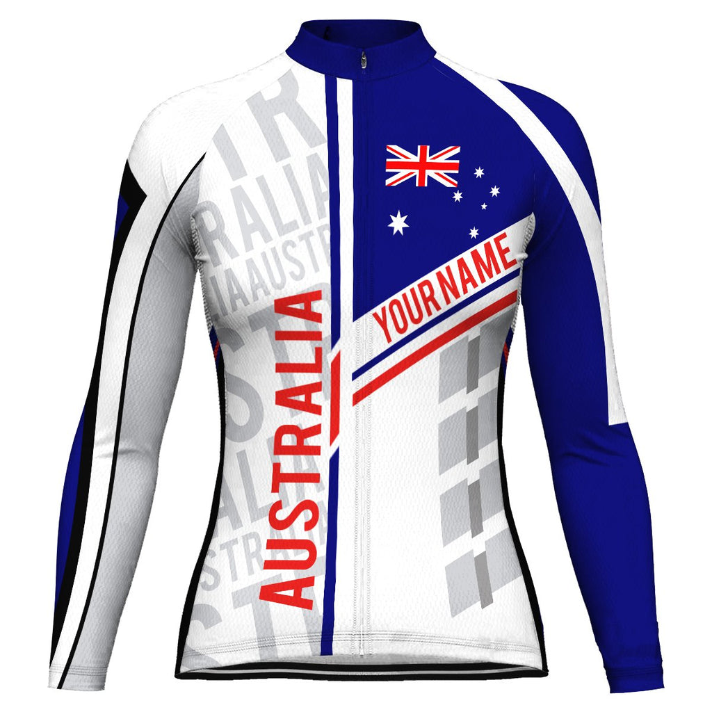 Customized Australia Long Sleeve Cycling Jersey for Women