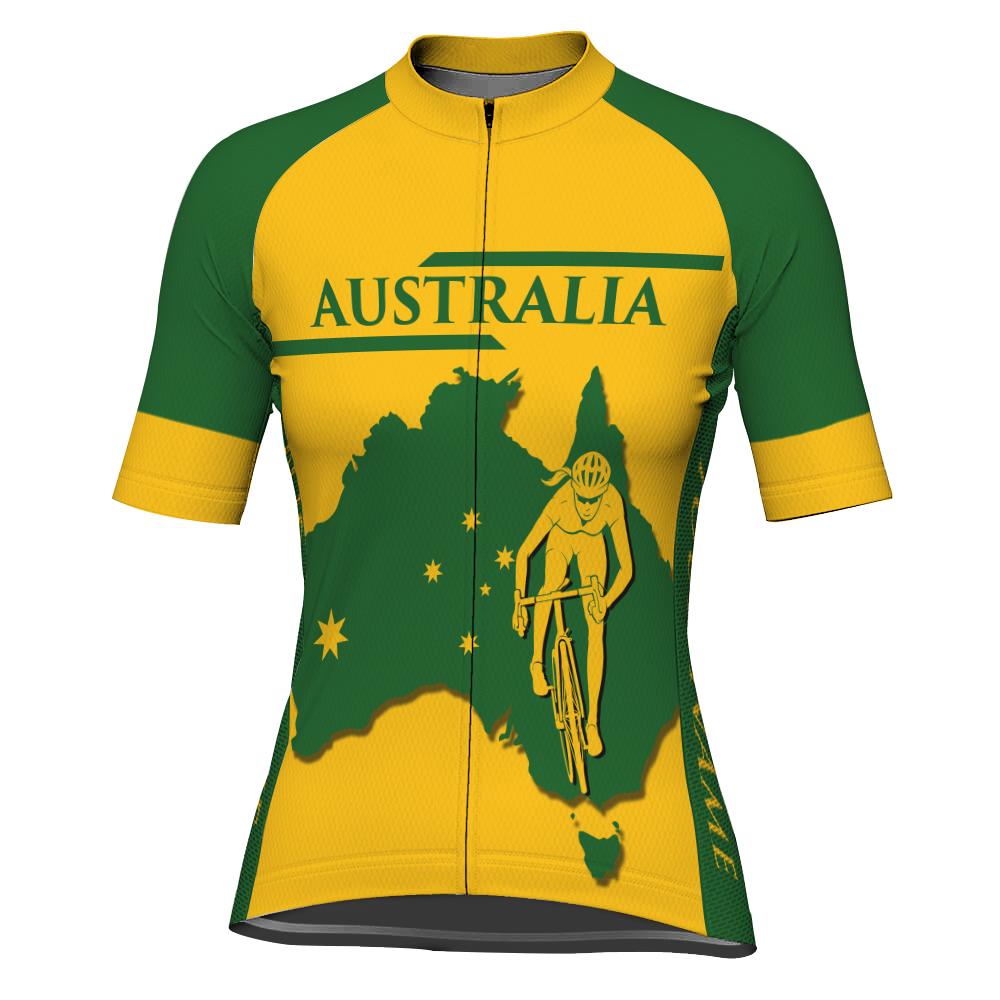 Customized Australia Short Sleeve Cycling Jersey for Women