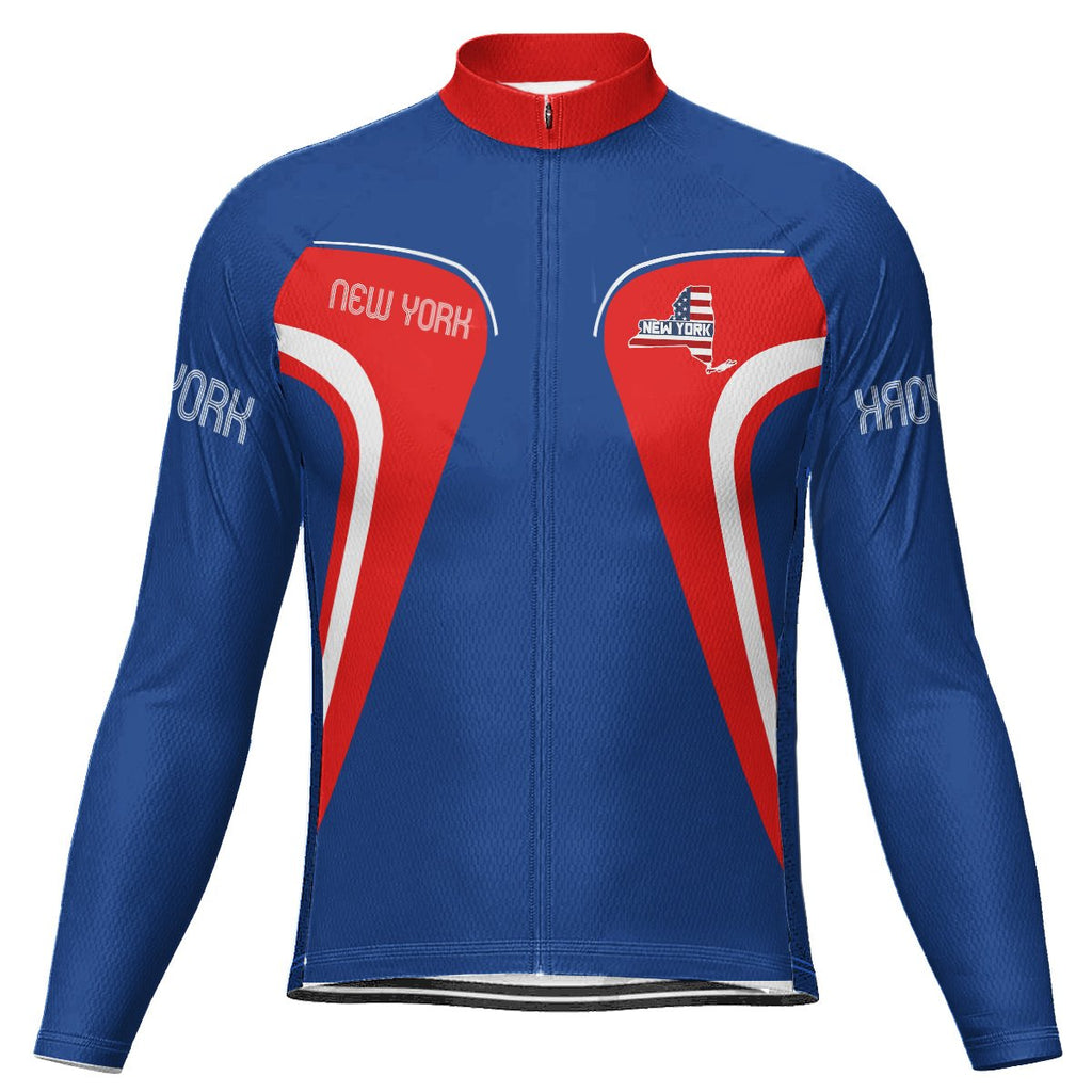 Customized New York Long Sleeve Cycling Jersey for Men