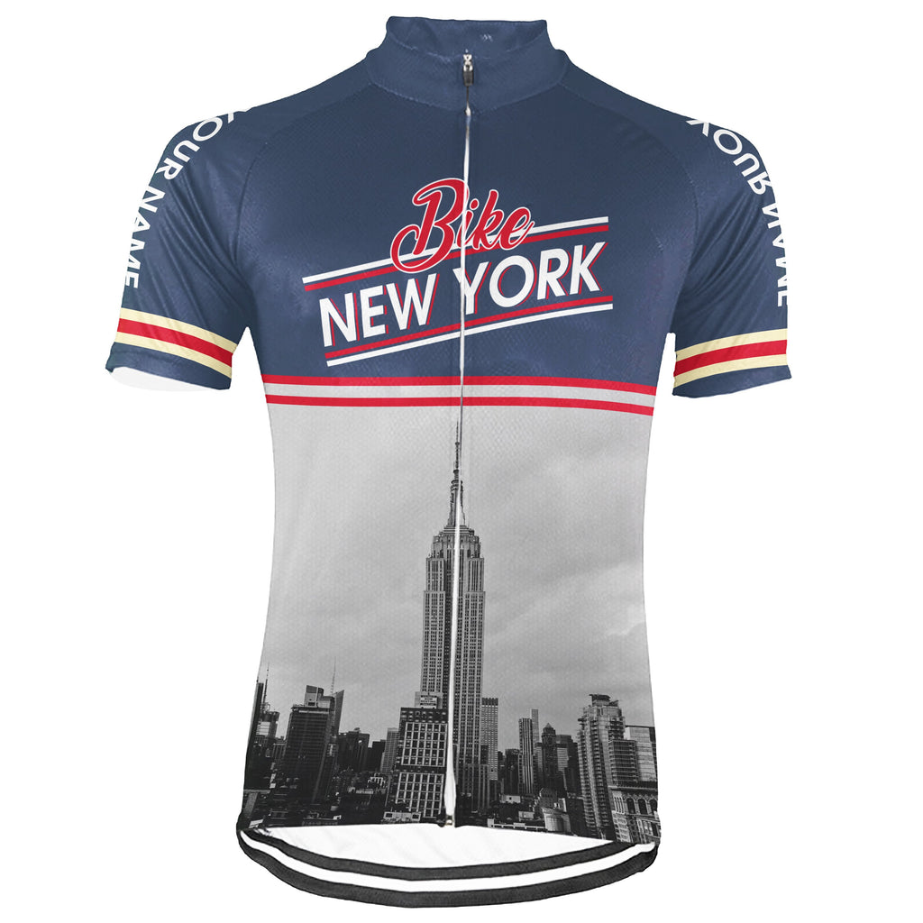 Customized New York Short Sleeve Cycling Jersey for Men