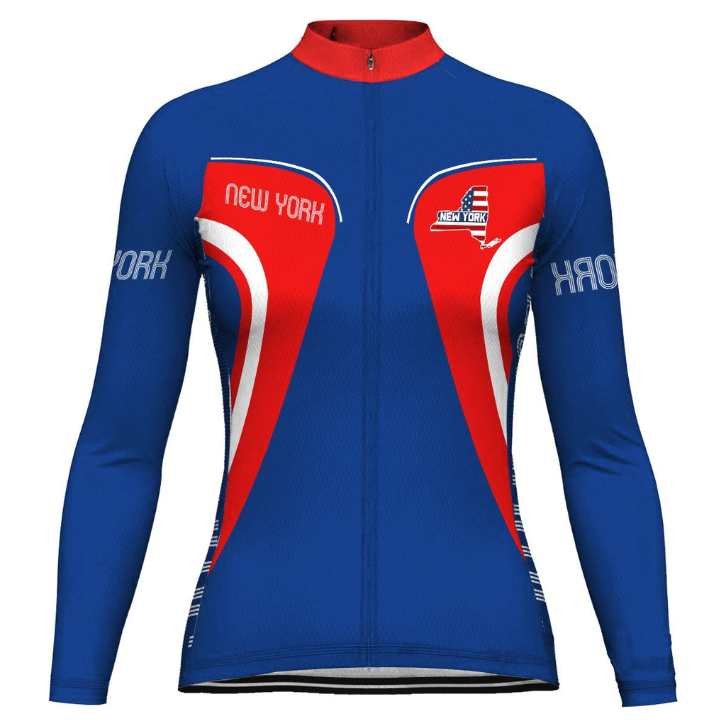 Customized New York Long Sleeve Cycling Jersey for Women