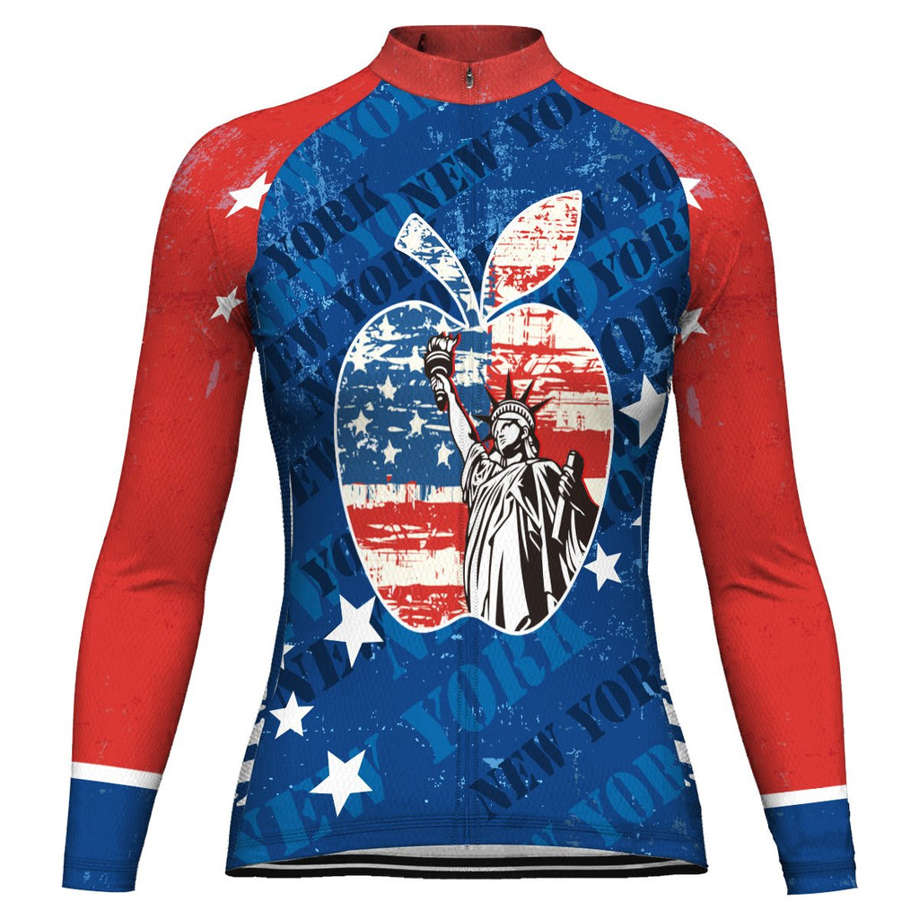 Customized New York Long Sleeve Cycling Jersey for Women