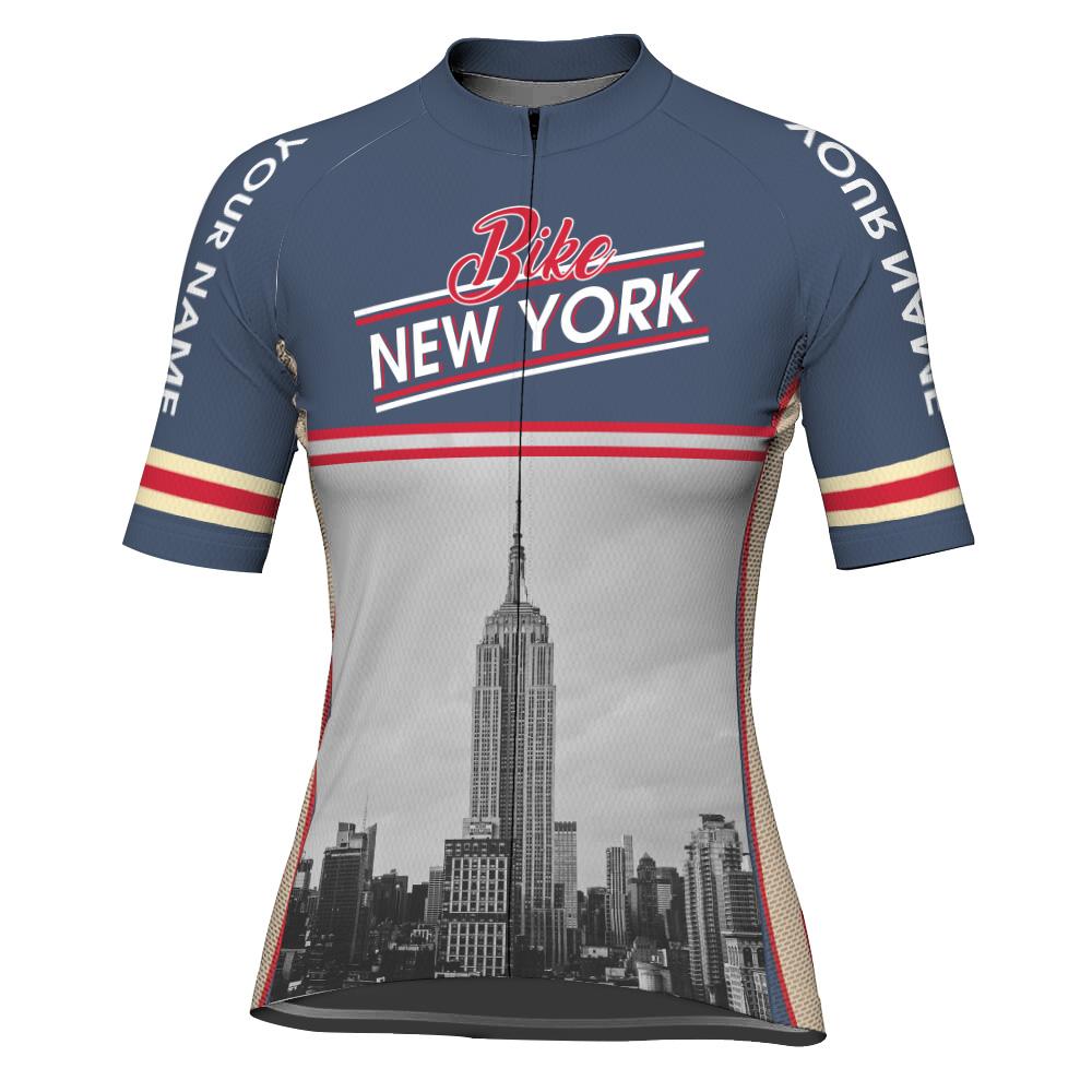 Customized New York Short Sleeve Cycling Jersey for Women