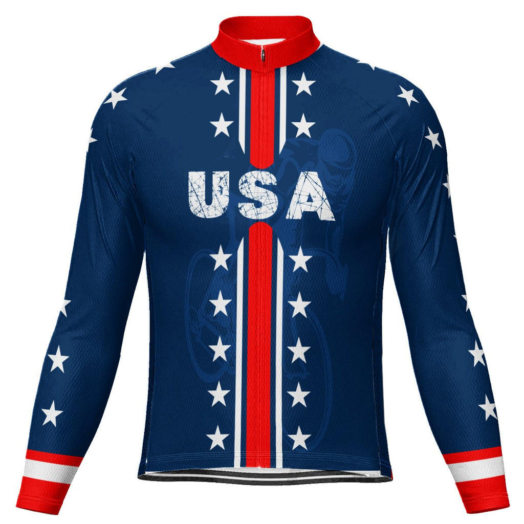 Customized Usa Winter Thermal Fleece Long Sleeve For Men
