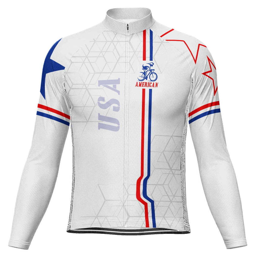 Customized Usa Winter Thermal Fleece Long Sleeve For Men