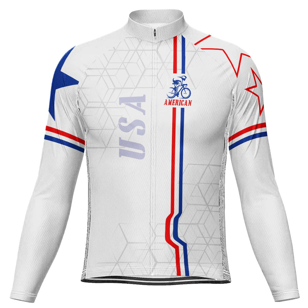 Customized Usa Long Sleeve Cycling Jersey for Men