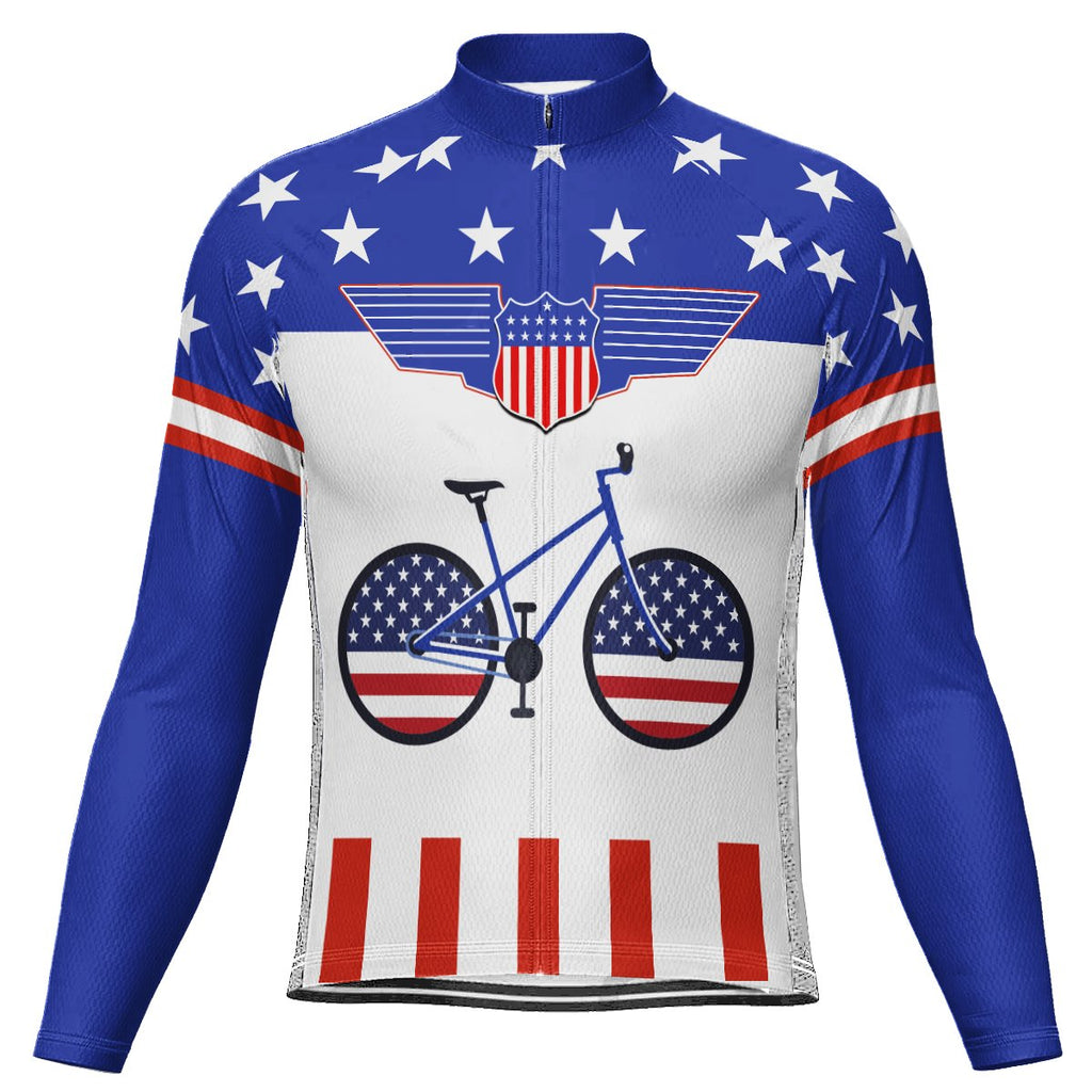 Customized Usa Long Sleeve Cycling Jersey for Men