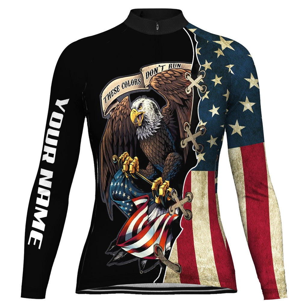 Customized Usa Winter Thermal Fleece Long Sleeve For Women