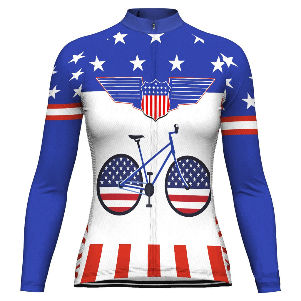 Customized Usa Winter Thermal Fleece Long Sleeve For Women