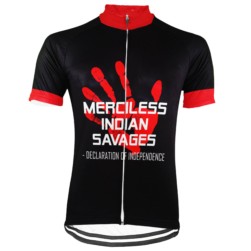 Customized Red Hand Day Short Sleeve Cycling Jersey for Men