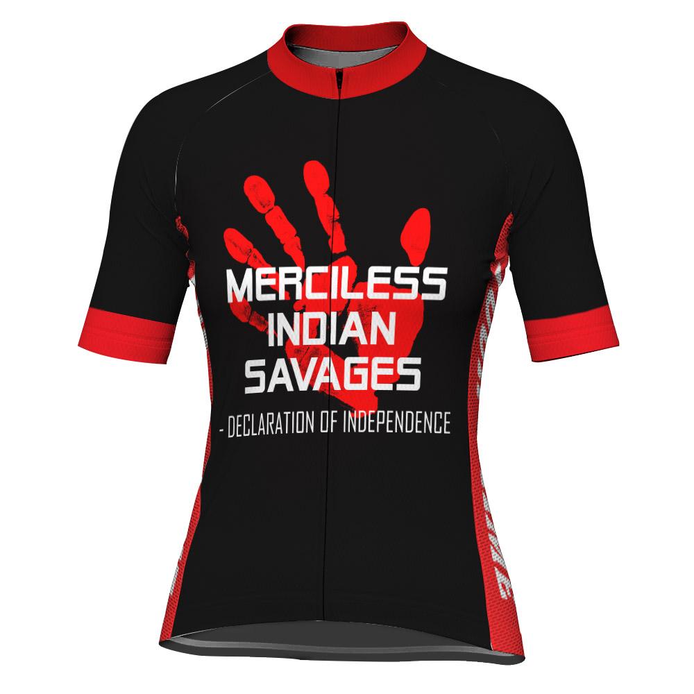 Customized Red Hand Day Short Sleeve Cycling Jersey for Women
