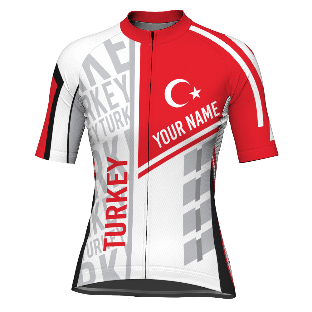 Customized Turkey Short Sleeve Cycling Jersey for Women