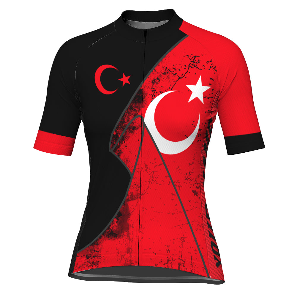 Customized Turkey Short Sleeve Cycling Jersey for Women