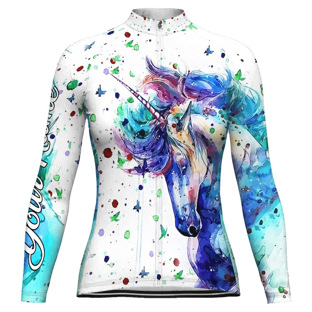 Customized Unicorn Long Sleeve Cycling Jersey for Women