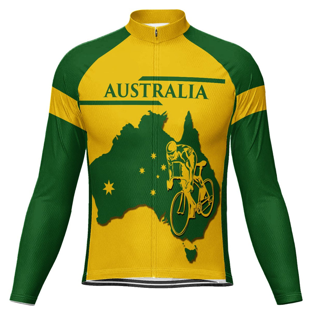 Customized Australia Long Sleeve Cycling Jersey for Men