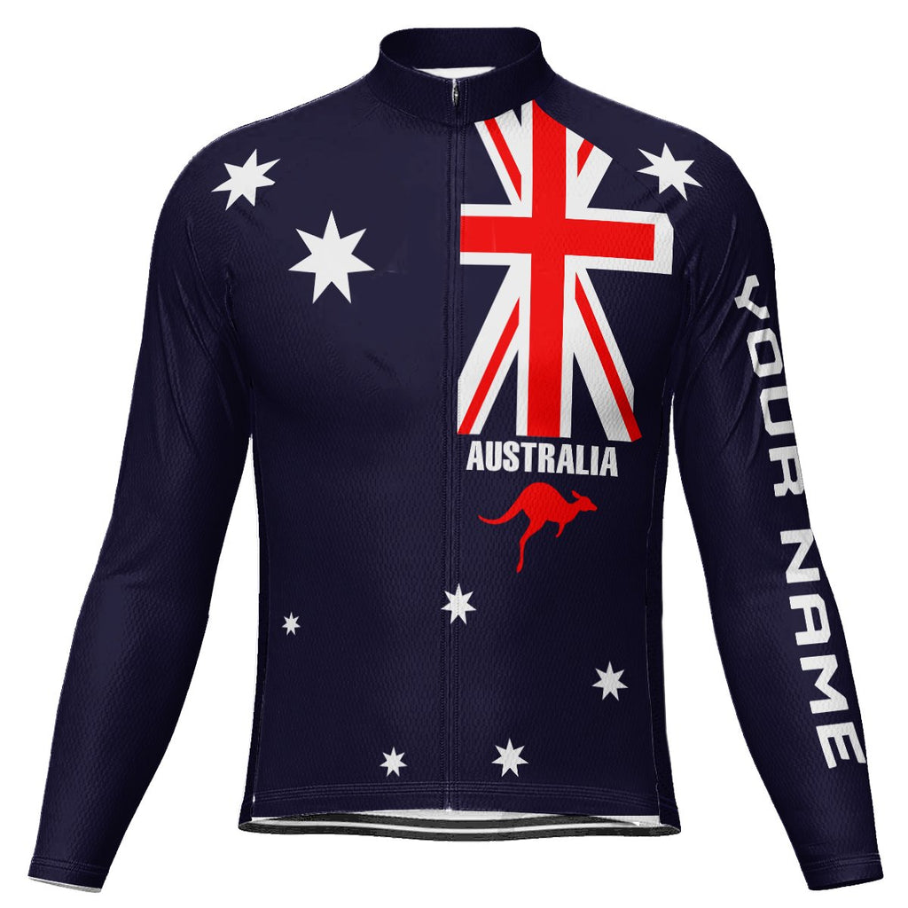 Customized Australia Long Sleeve Cycling Jersey for Men