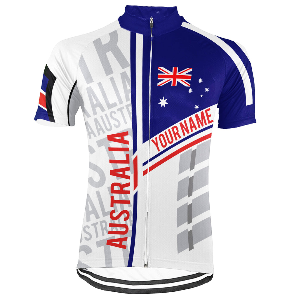 Customized Australia Short Sleeve Cycling Jersey for Men