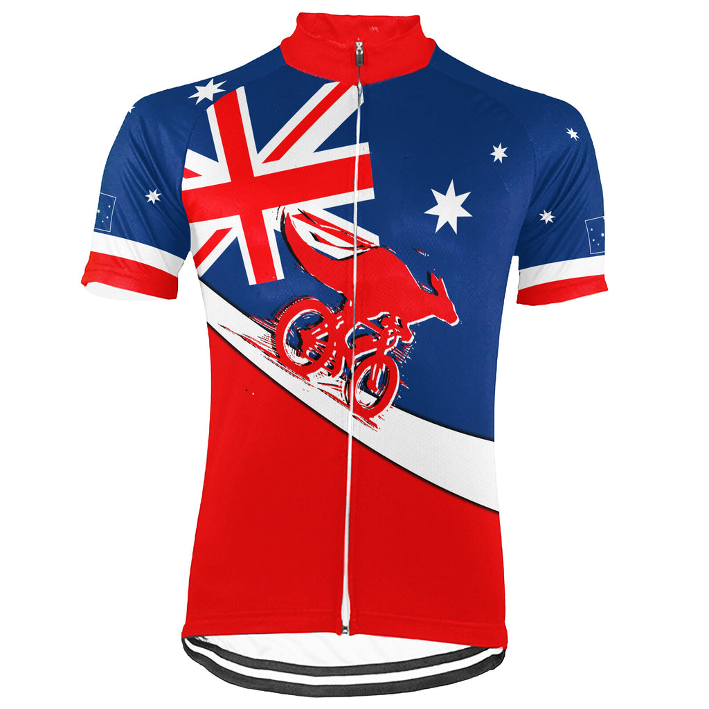 Customized Australia Short Sleeve Cycling Jersey for Men