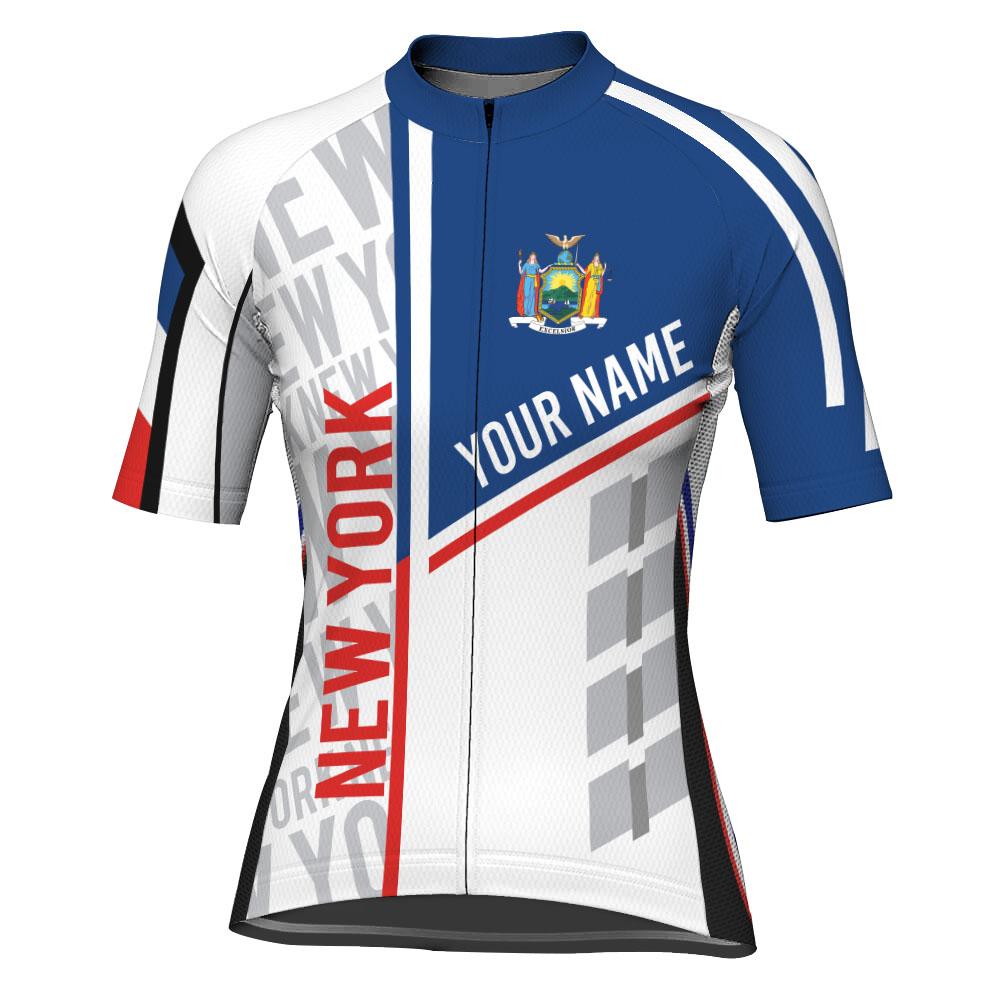 Customized New York Short Sleeve Cycling Jersey for Women