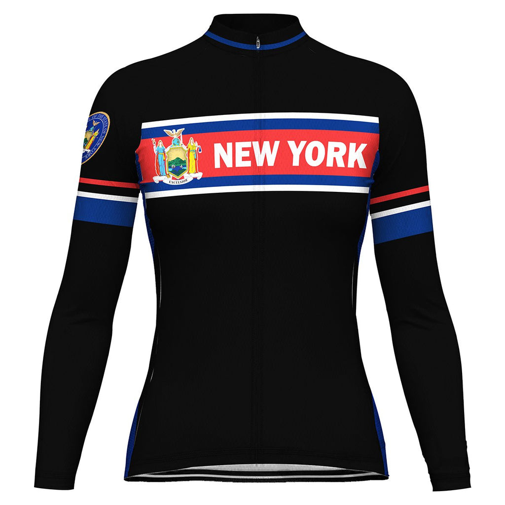 Customized New York Long Sleeve Cycling Jersey for Women