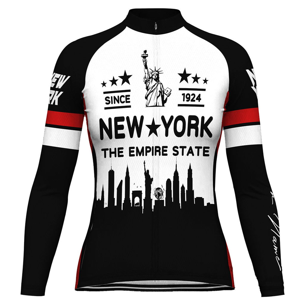 Customized New York Long Sleeve Cycling Jersey for Women