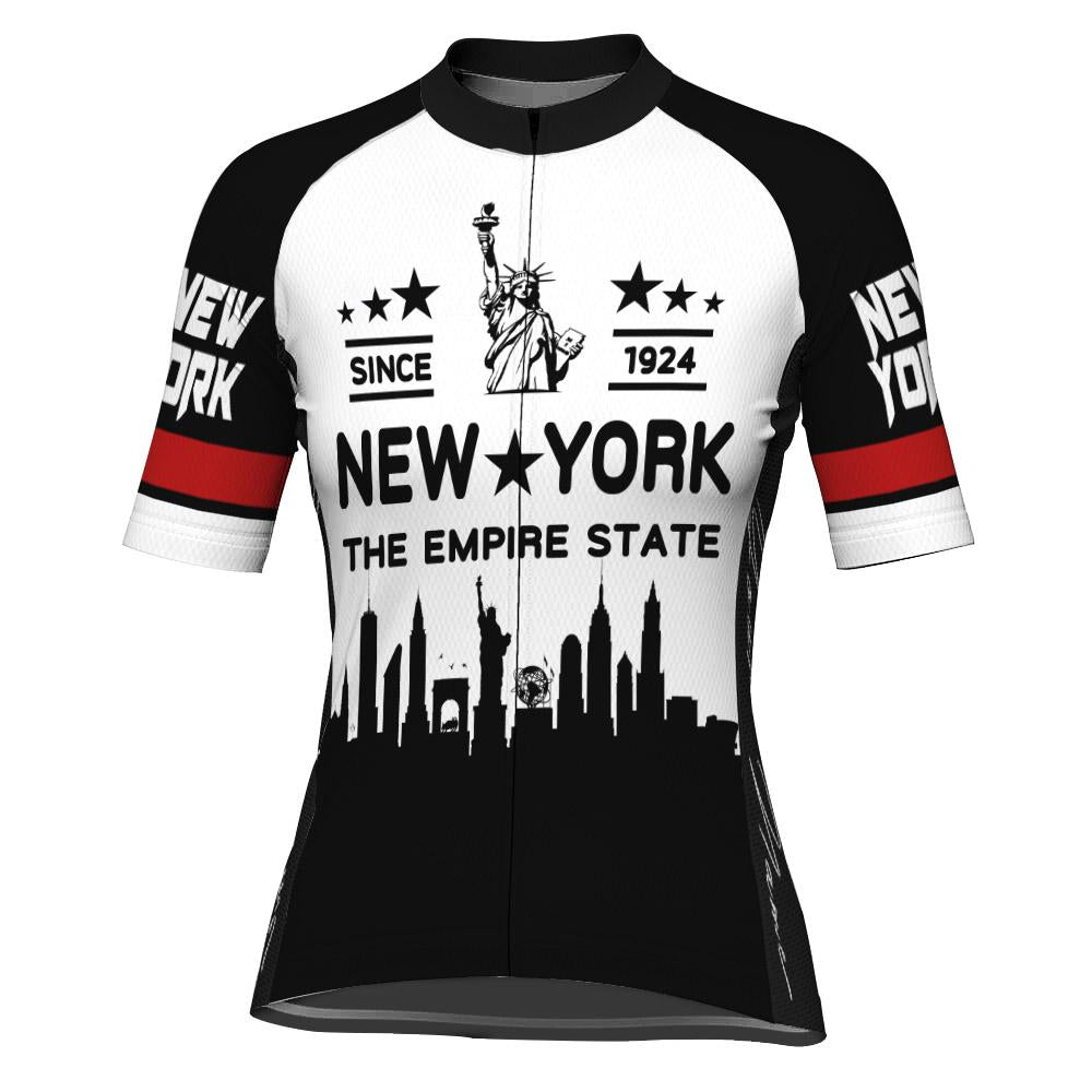 Customized New York Short Sleeve Cycling Jersey for Women