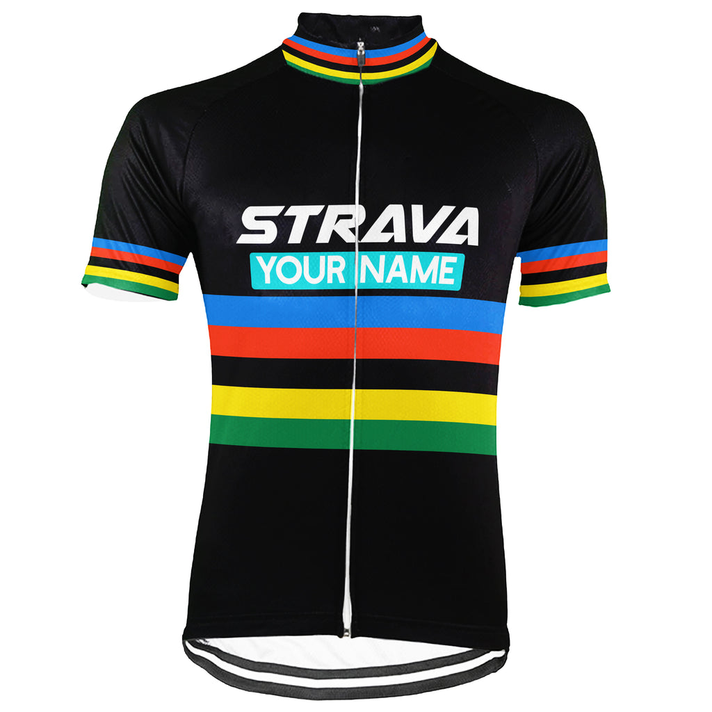 Customized Strava Short Sleeve Cycling Jersey for Men