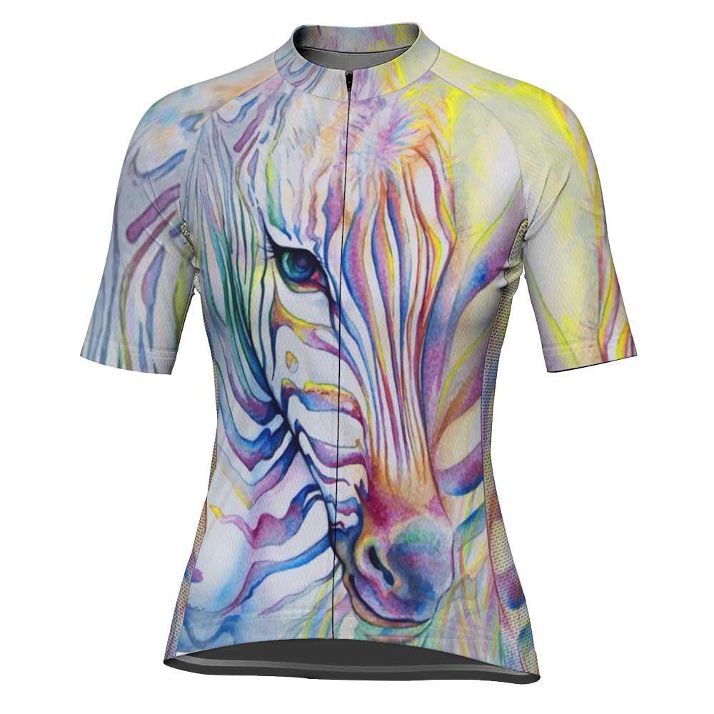 Horse Short Sleeve Cycling Jersey for Women