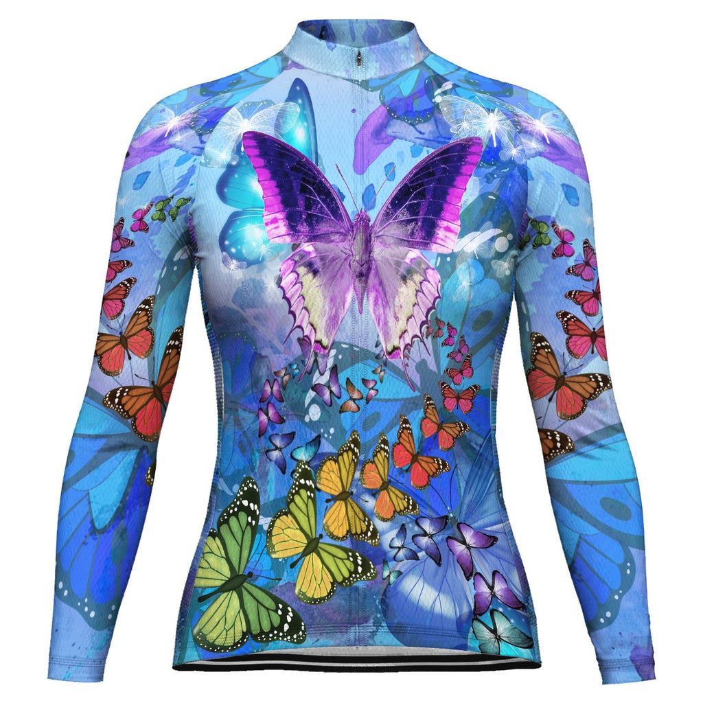 Butterfly Long Sleeve Cycling Jersey for Women