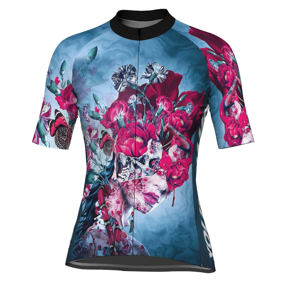 Customized Short Sleeve Cycling Jersey - Women's Colorful Jersey