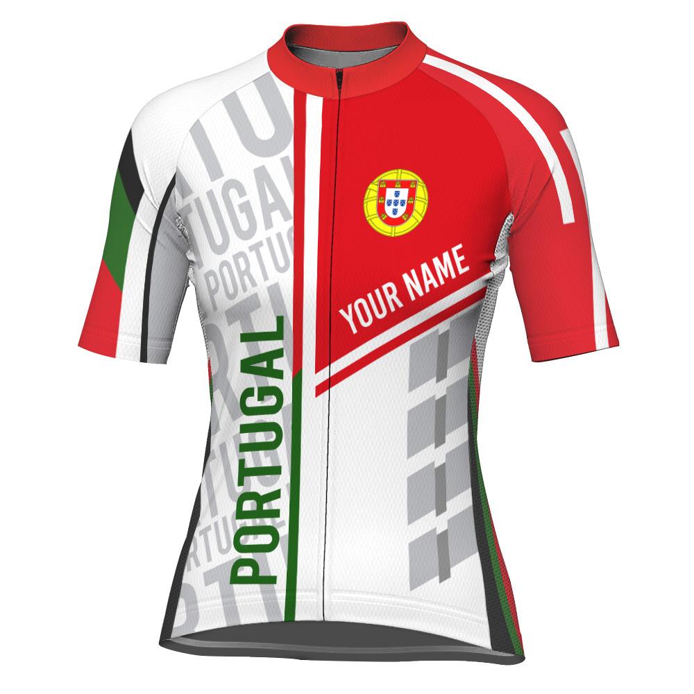 Customized Portugal Short Sleeve Cycling Jersey For Women