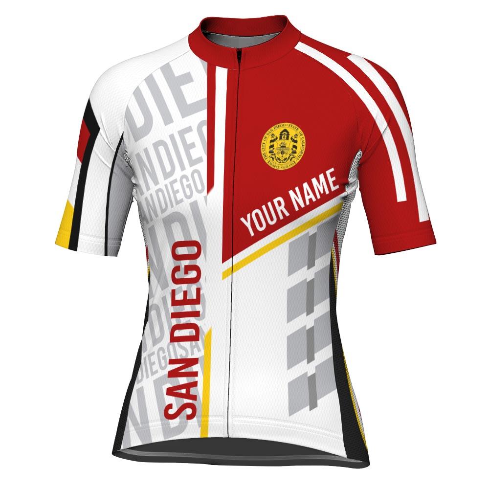Customized San Diego Short Sleeve Cycling Jersey for Women