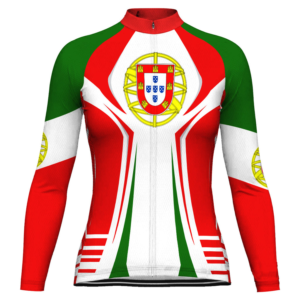 Customized Portugal Long Sleeve Cycling Jersye For Women