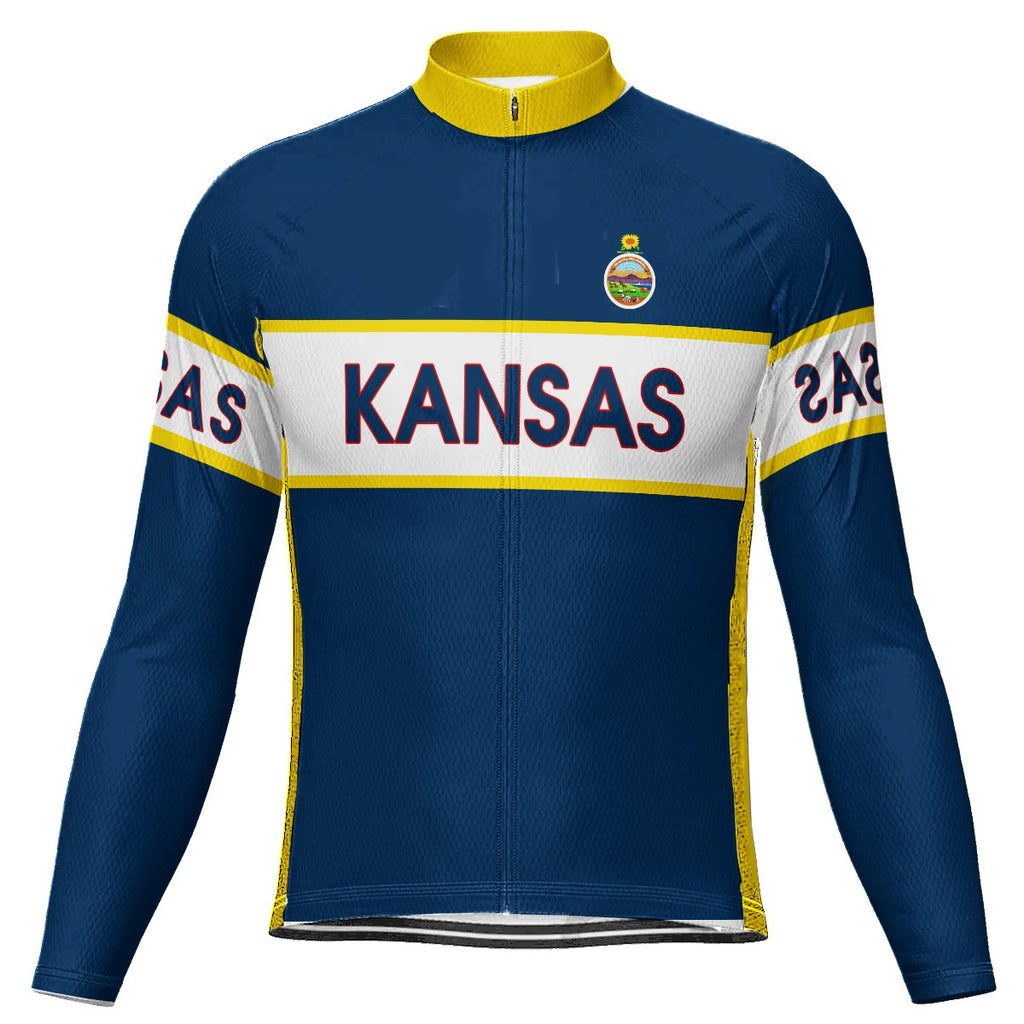 Customized Kansas Long Sleeve Cycling Jersey for Men