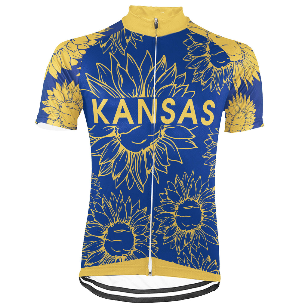 Customized Kansas Short Sleeve Cycling Jersey for Men