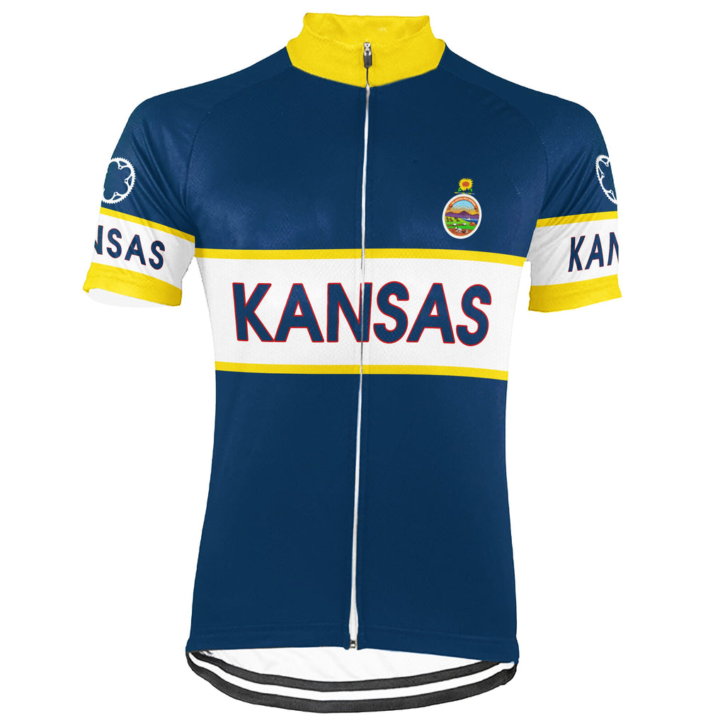 Customized Kansas Short Sleeve Cycling Jersey for Men