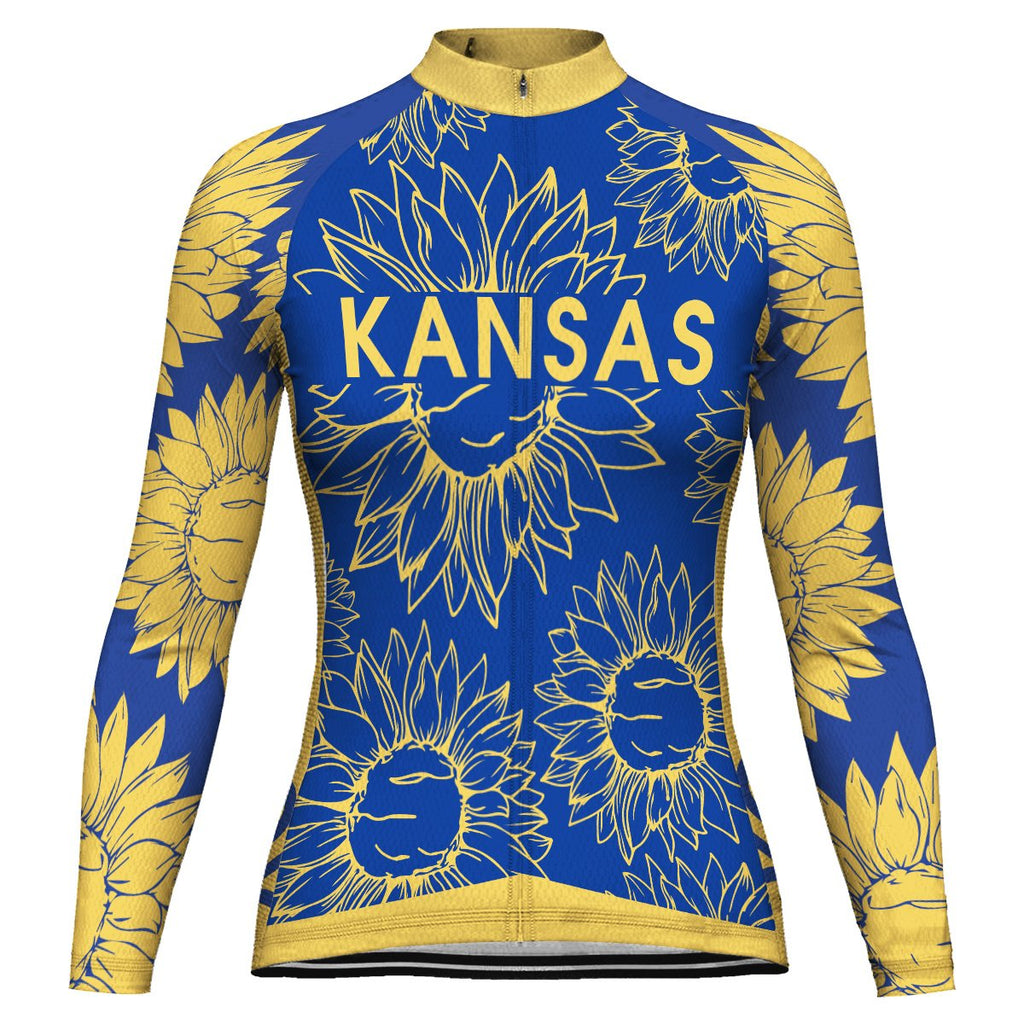 Customized Kansas Long Sleeve Cycling Jersey for Women