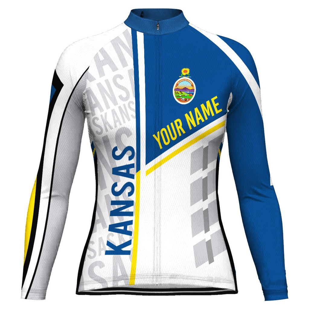 Customized Kansas Long Sleeve Cycling Jersey for Women