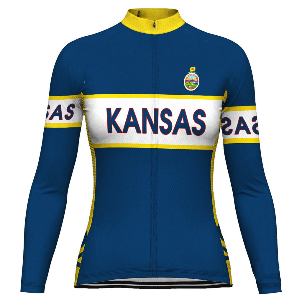 Customized Kansas Long Sleeve Cycling Jersey for Women