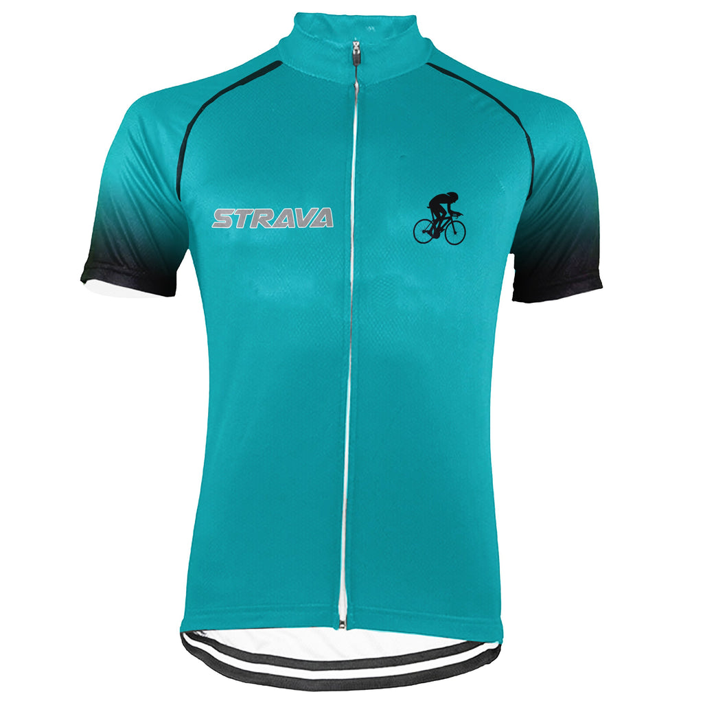 Customized Strava Short Sleeve Cycling Jersey for Men