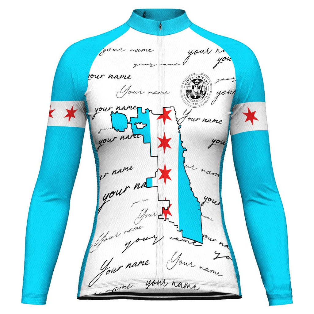 Customized Chicago Winter Thermal Fleece Long Sleeve For Women