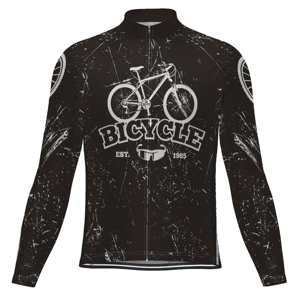 Vintage Long Sleeve Cycling Jersey for Men