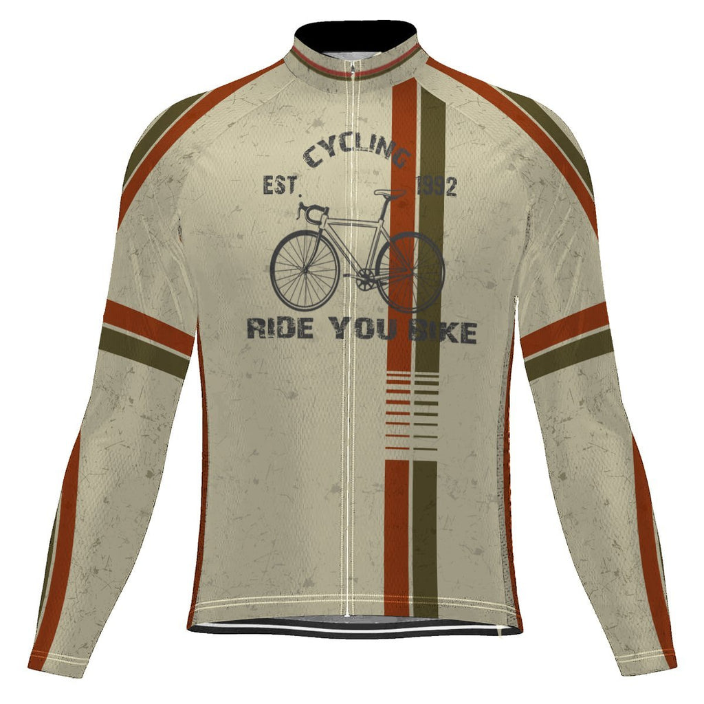 Vintage Long Sleeve Cycling Jersey for Men D02100320_04 / L