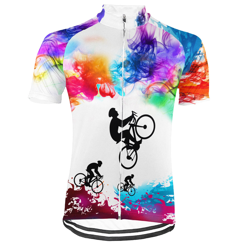 Colorful Short Sleeve Cycling Jersey for Men