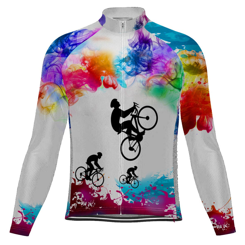 Colorful Long Sleeve Cycling Jersey for Men