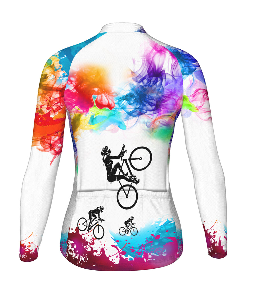 Colorful Long Sleeve Cycling Jersey for Women